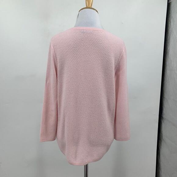 J McLaughlin Sweater Womens XS Extra Small Baby Pink Cashmere 3/4 Sleeve *READ - Picture 8 of 14